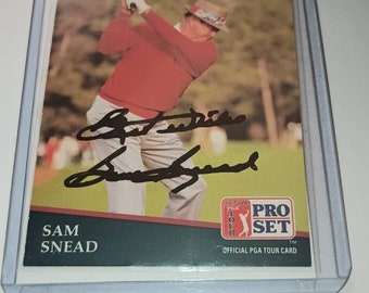 Sam Snead autographed  card with coa