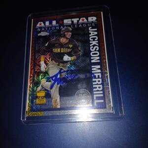 Jackson Merrill autographed rookie card with coa