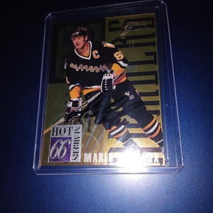 Carte autographiée Mario Lemieux avec carte d'identité