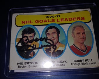 ボビー・ハルのサイン入りチケットと1976年～1993年のボビー・デニスと