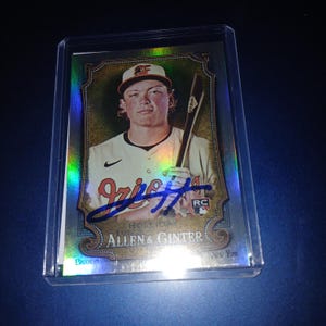 Jackson Holliday autographed rookie card with coa