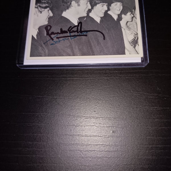 Paul McCartney autographed card with coa