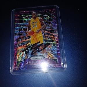 Shaquille O'Neal signierte Karte mit coa