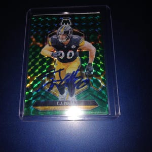 Carta autografata di T.J. Watt con certificato di autenticità