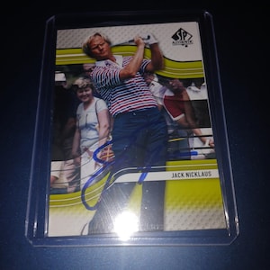 Gesigneerde Jack Nicklaus-kaart met certificaat