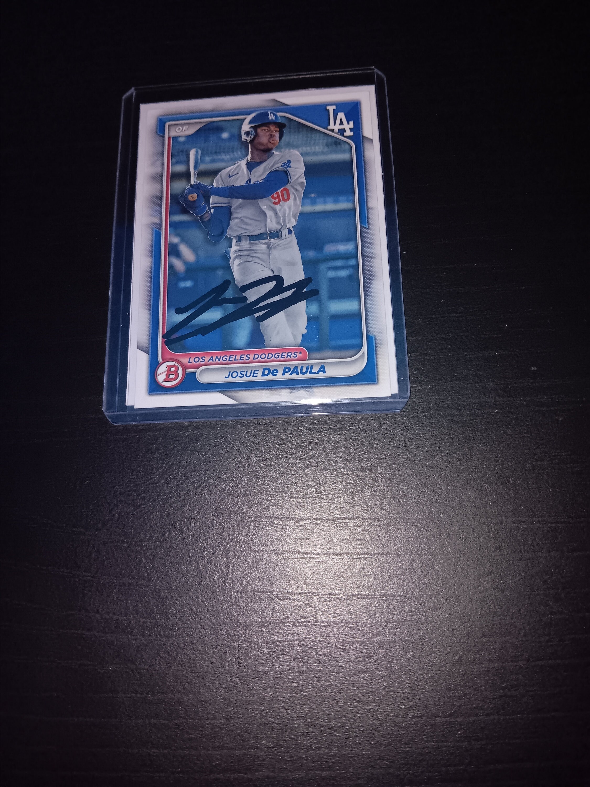 Josue De Paula autographed rookie card with COA