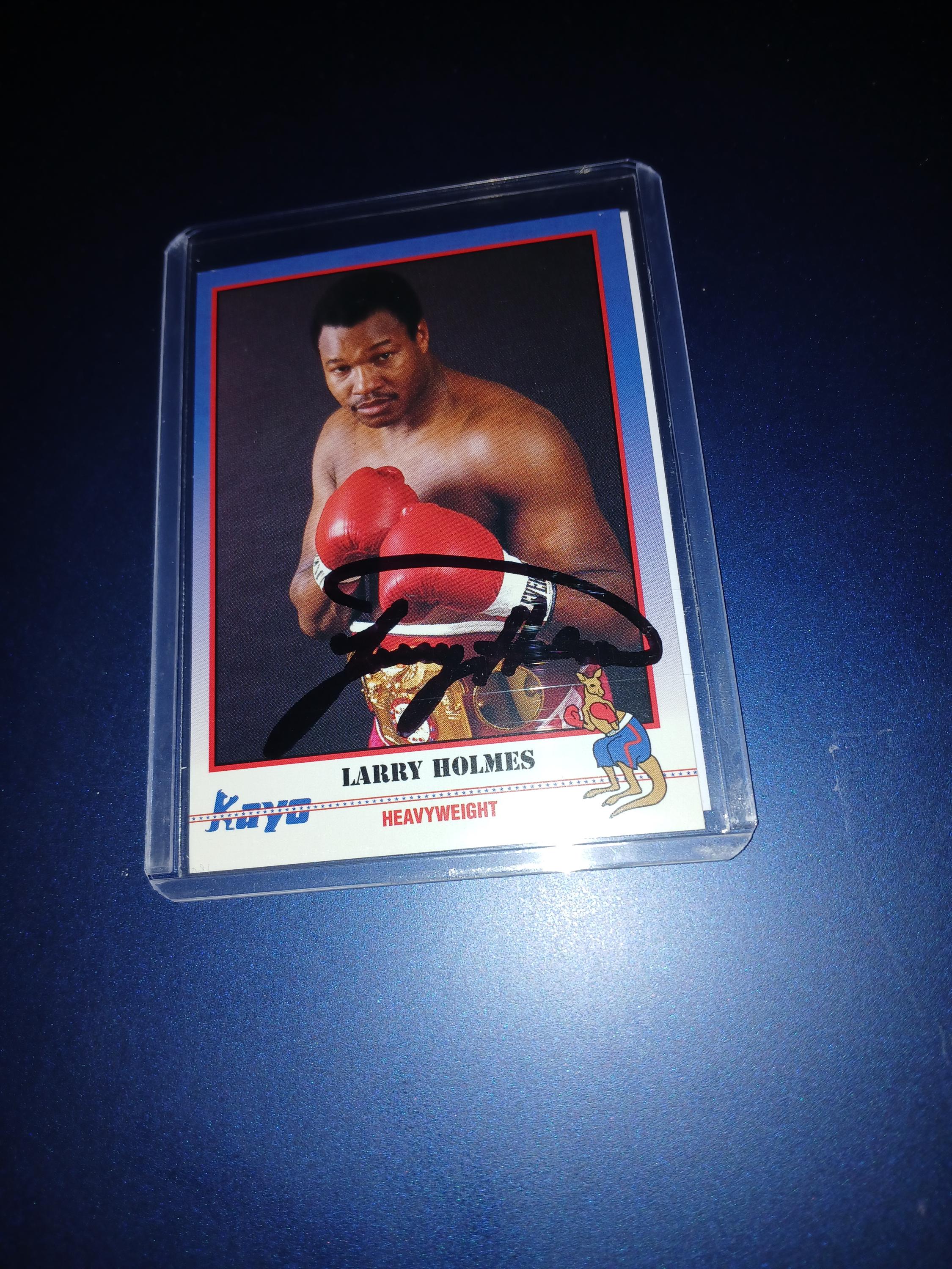 Larry Holmes サイン入りボクシングアート Larry Holmes サイン入りボクシングアート