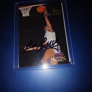 Bill Russell autographed card with cert