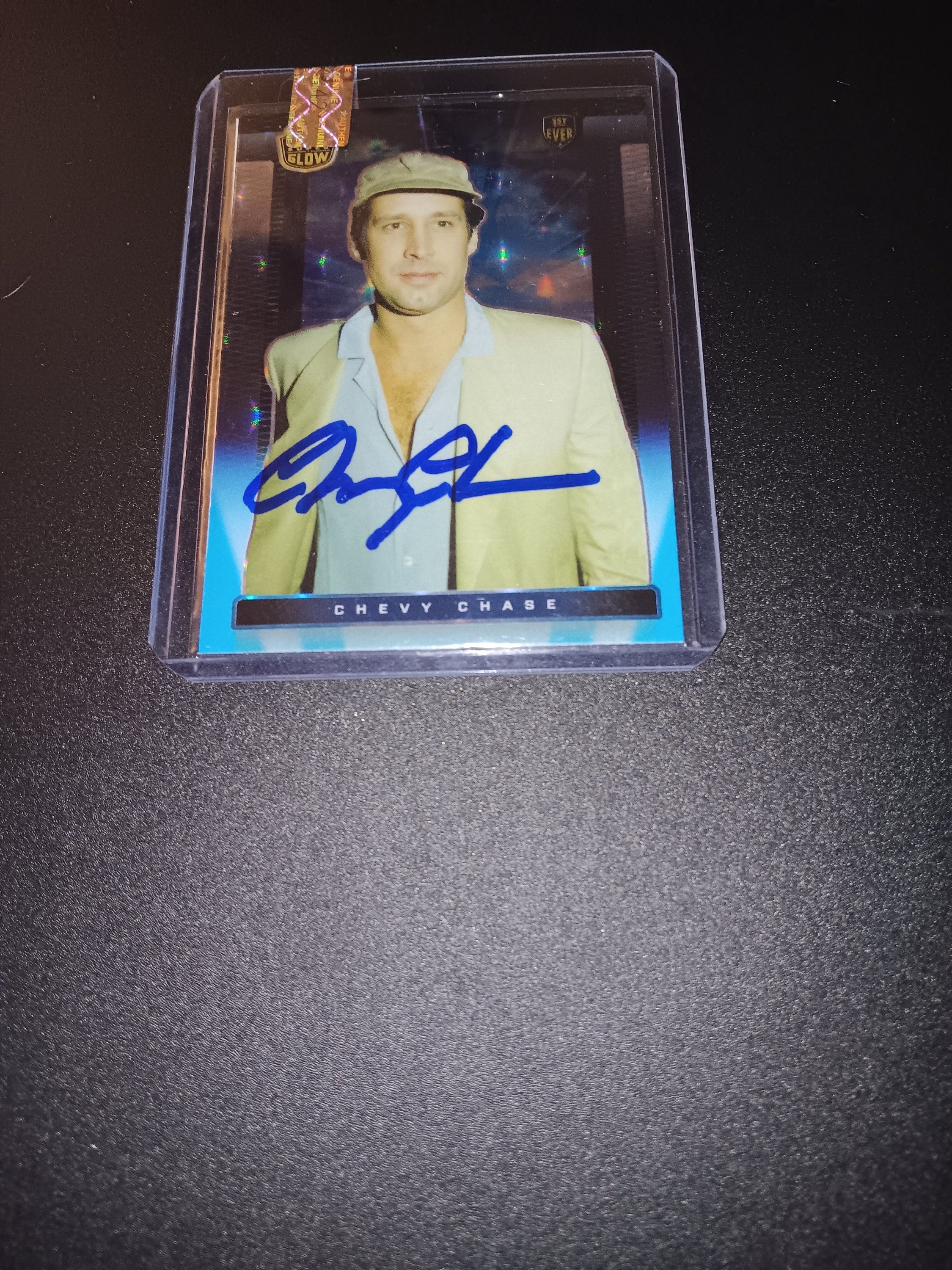 Press Pass Collectibles Chevy Chase Beat Me Off - Clark Griswold Authentic Signed Hockey Jersey BAS Wit