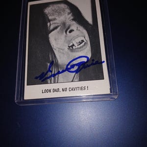 Cartão autografado por Vince Price com coa