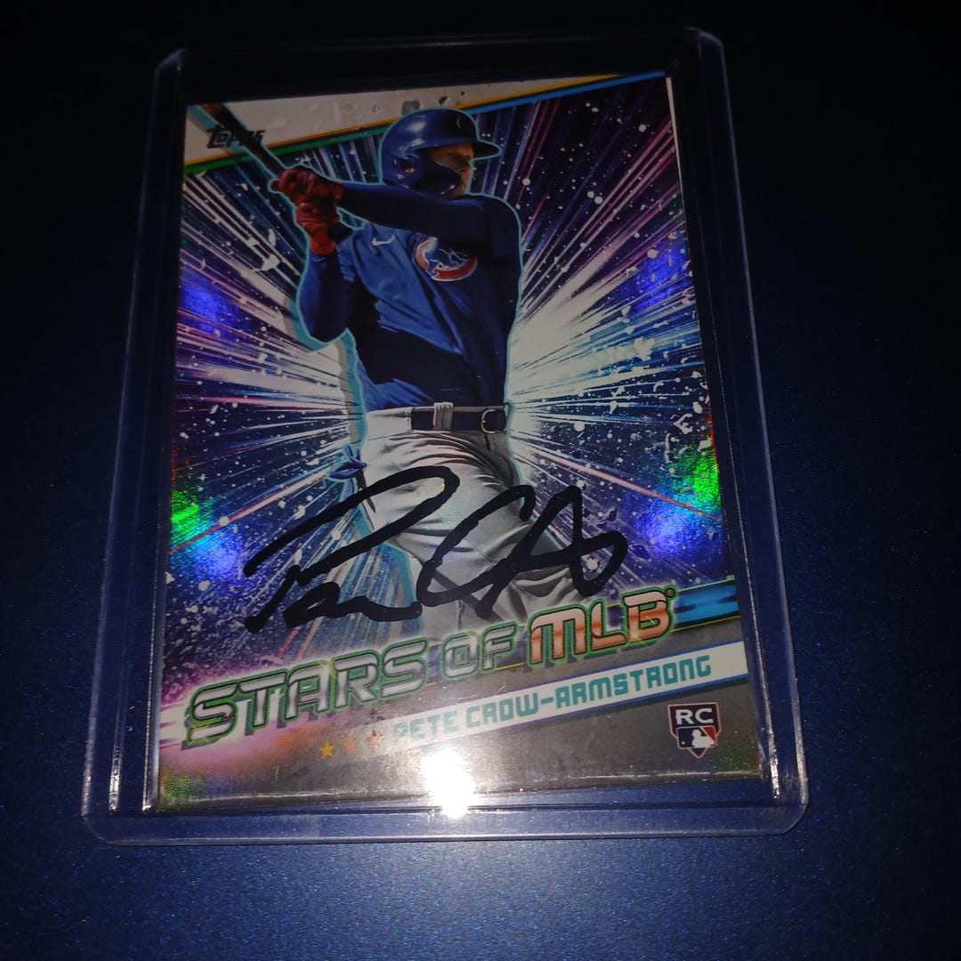 Pete Crow Armstrong Autographed Rookie Card With Cert - Etsy