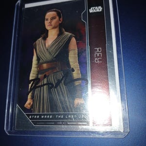 Star Wars, Daisy Ridley autographed  card with coa