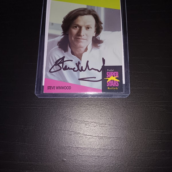 Steve Winwood autographed  card with coa