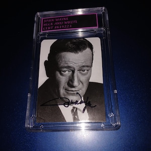 John Wayne autographed card with cert