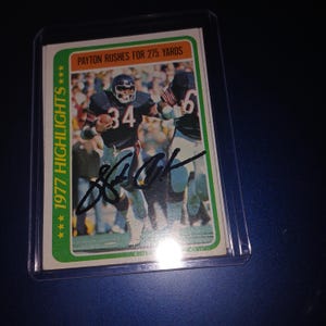 Walter Payton autographed   card with cert