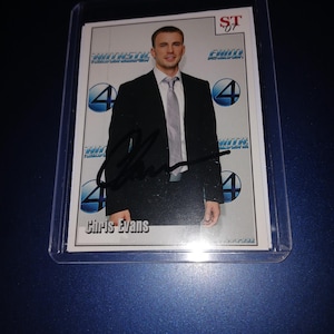 Chris Evans autographed card with cert