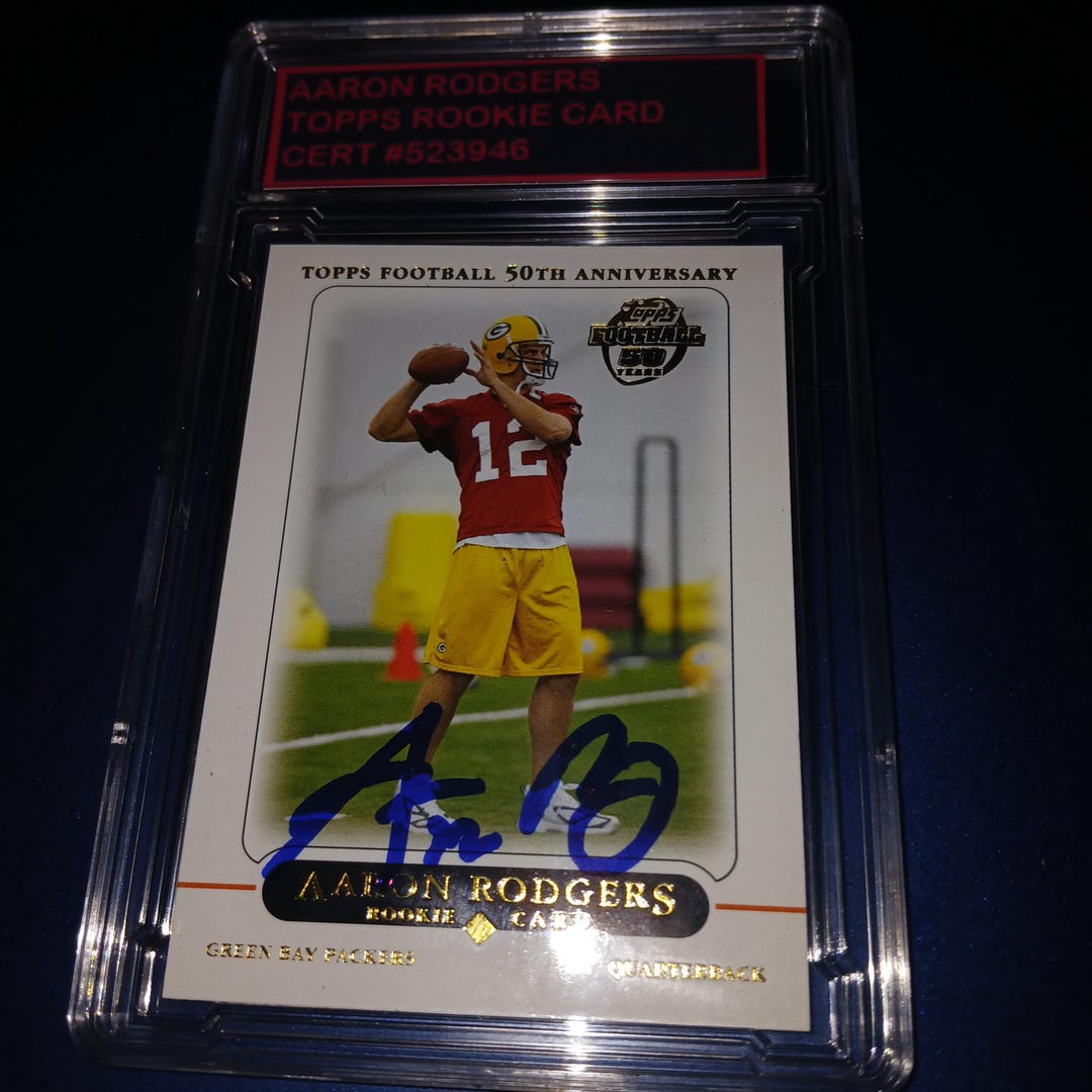 Aaron Rodgers Autographed Rookie Card With Cert - Etsy