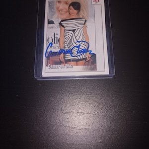 Cameron Diaz autographed  card with COA