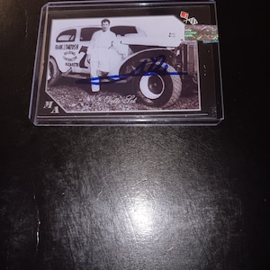 Mario Andretti Tarjeta autografiada con coa