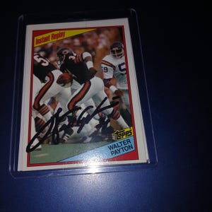 Tarjeta autografiada de Walter Payton con certificado