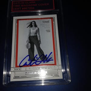 Catlin Clark autographed card with Cert
