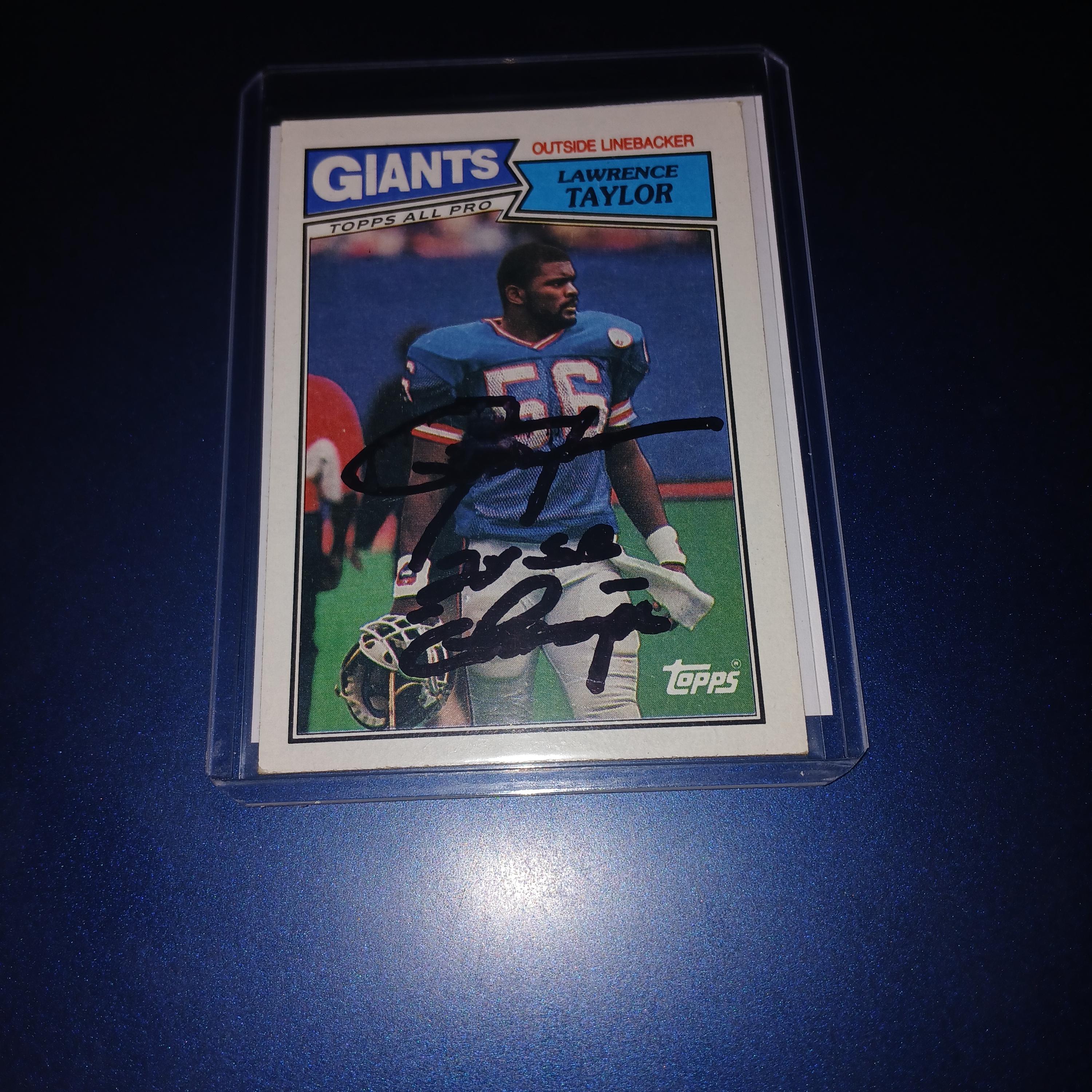 Lawrence Taylor Autographed Card With Coa