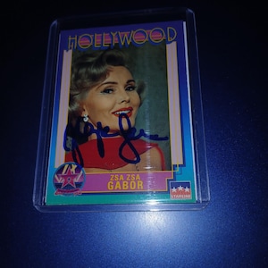 Zsa Zsa Gabor autographed card with Cert