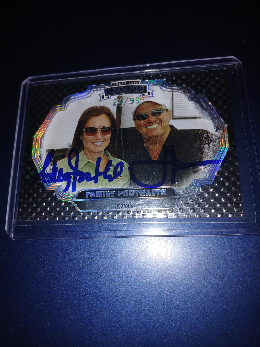 John Force, Ashley Force Autographed Card With Coa - Etsy
