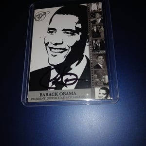 Barack obama signierte Karte mit Echtheitszertifikat