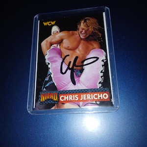 Cartão autografado por Chris Jericho com coa