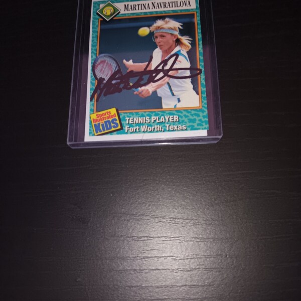 Martina Navratilova autographed rookie card with coa