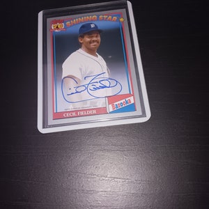 Cecil Fielder zertifizierte nummerierte signierte Karte