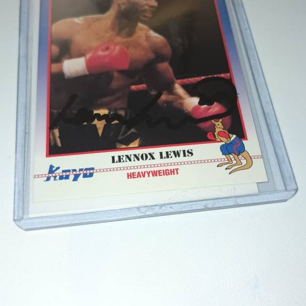 Lennox Lewis  autographed card with coa