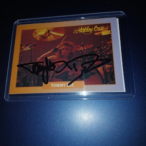 Dave Groh, Tommy Lee l cartão autografado com capa