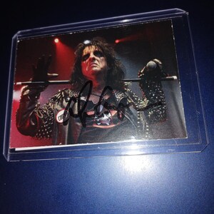 Alice Cooper handsignierte Karte mit Echtheitszertifikat