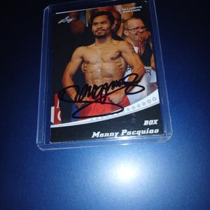 Manny Pacquiao signierte Karte mit Echtheitszertifikat