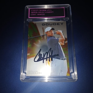 Collin Morikawa autographed card with coa