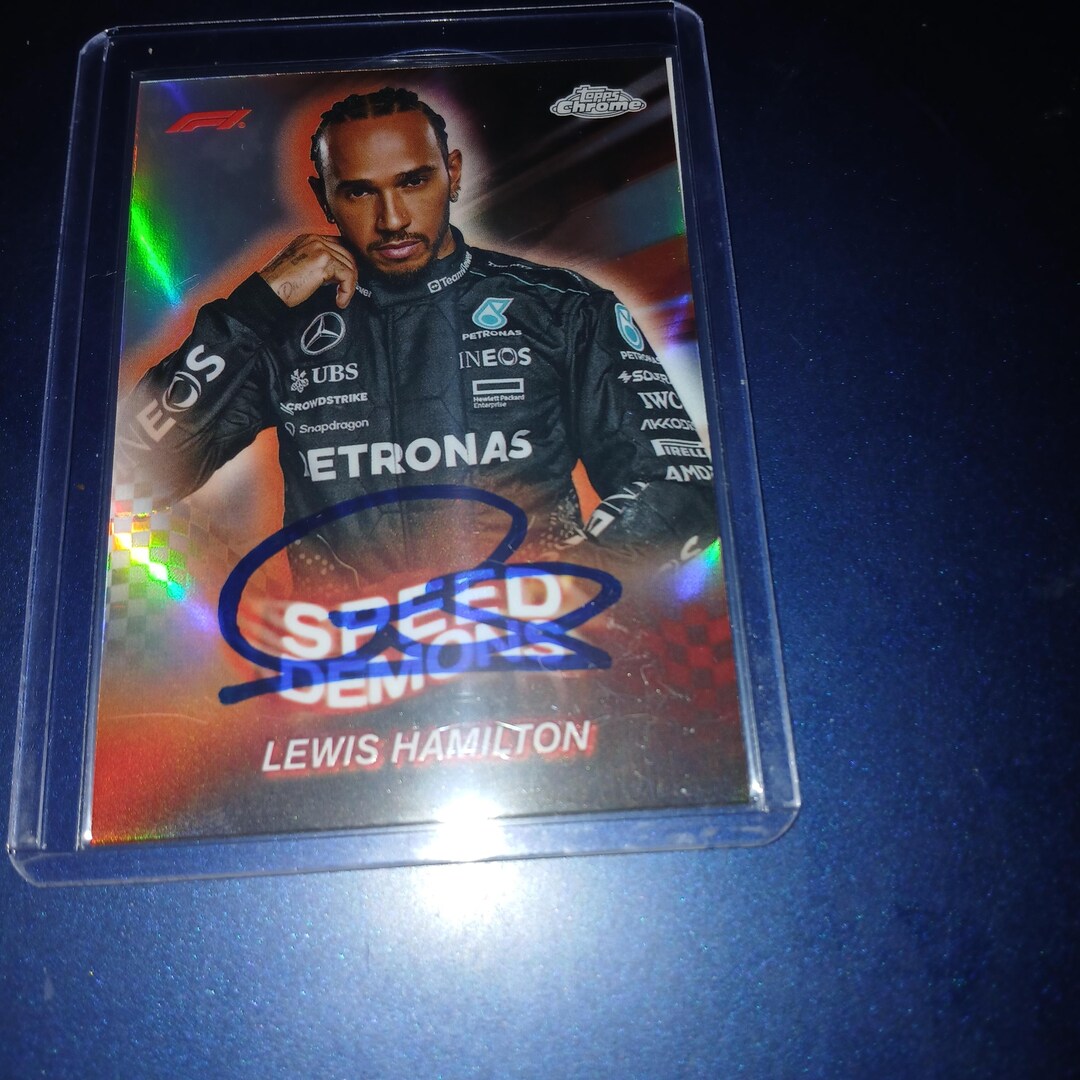Lewis Hamilton Autographed Card With Cert - Etsy