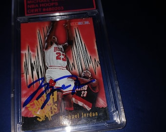MJ signierte Karte mit Cert