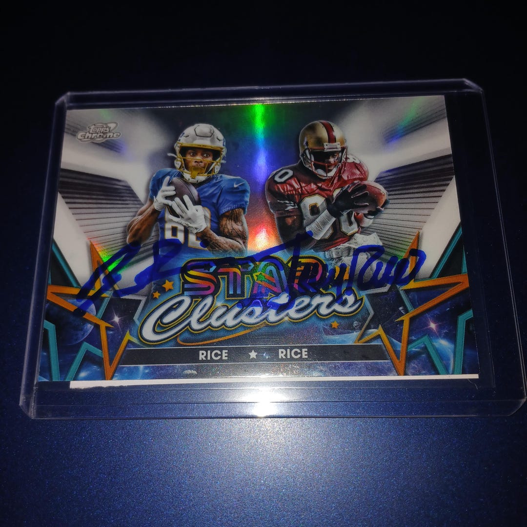 Jerry Rice, Brendon Rice Autographed Card With Coa - Etsy