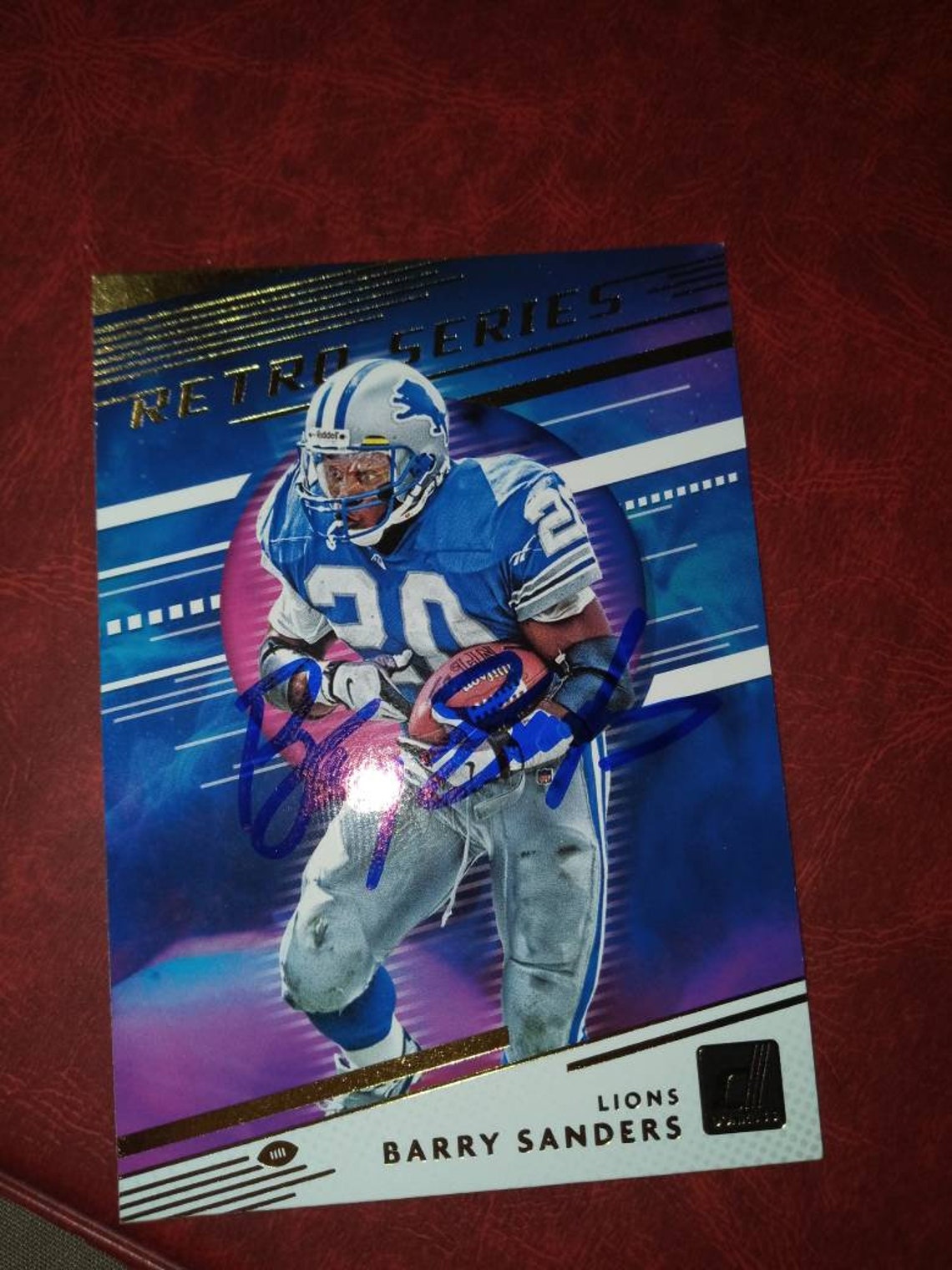 Barry Sanders autographed card Etsy