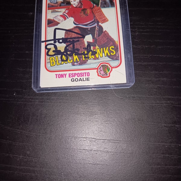 Tony Esposito autographed  card with coa