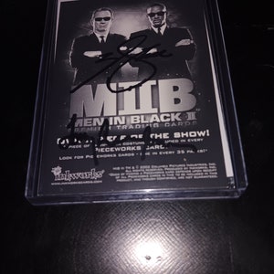 Will Smith, Tommy Lee Jones signierte Men in Black Karte mit Mantel