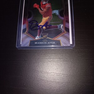 Brandon Aiyuk autographed rookie card with coa