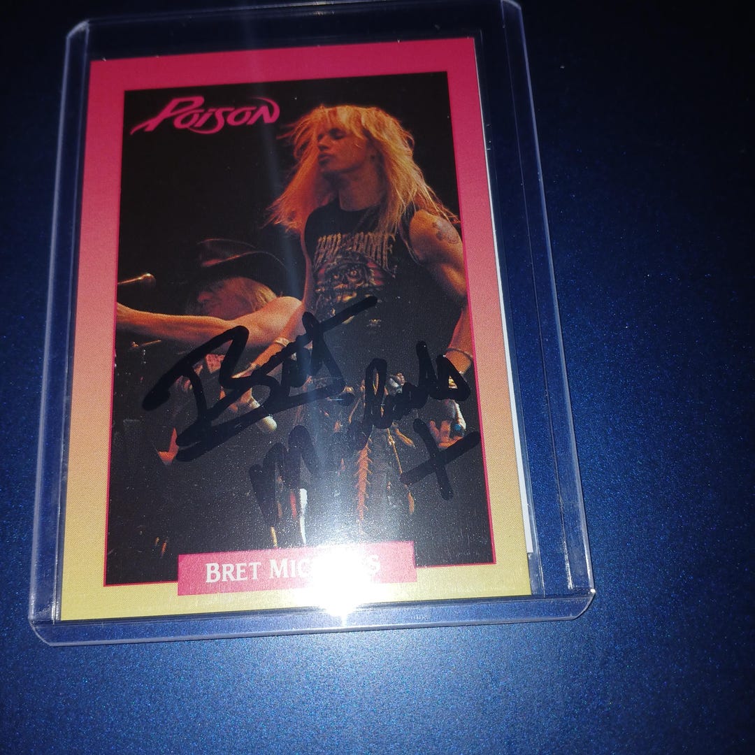 Brett Michaels Autographed Card With Cert - Etsy