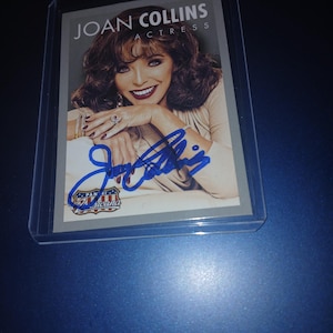 Joan Collins autographed card with coa