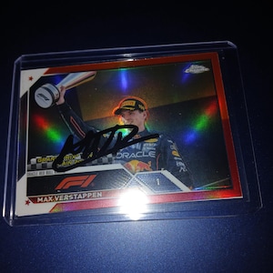 Max Verstappen handsignierte Karte mit Briefpapier