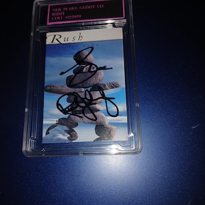 Neil Peart, Geddy Lee Autogramm mit Hülle