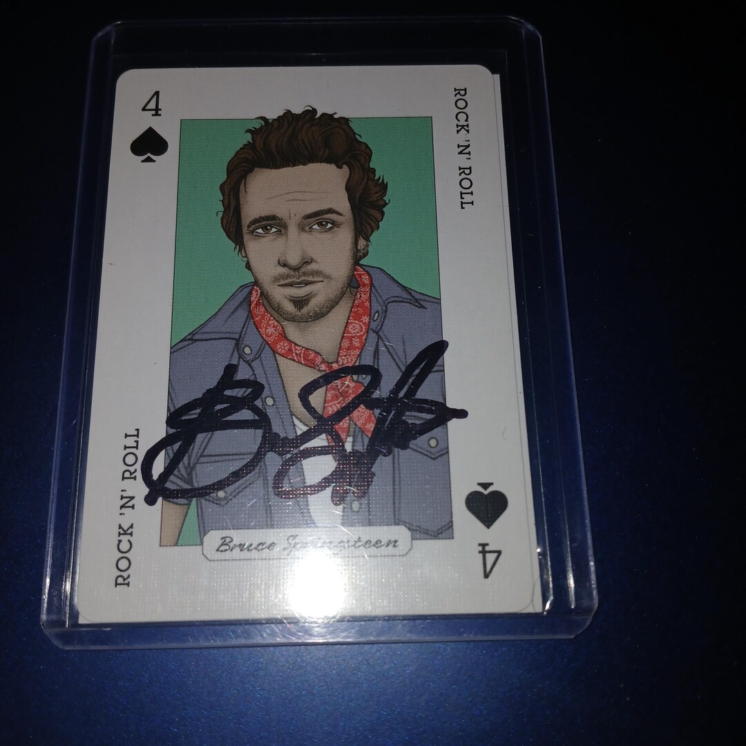 Bruce Springsteen Autographed Card With Cert - Etsy