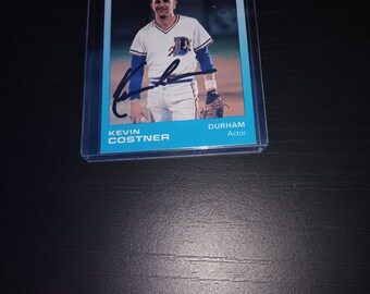 Kevin Costner autographed Bull Durham card with coa